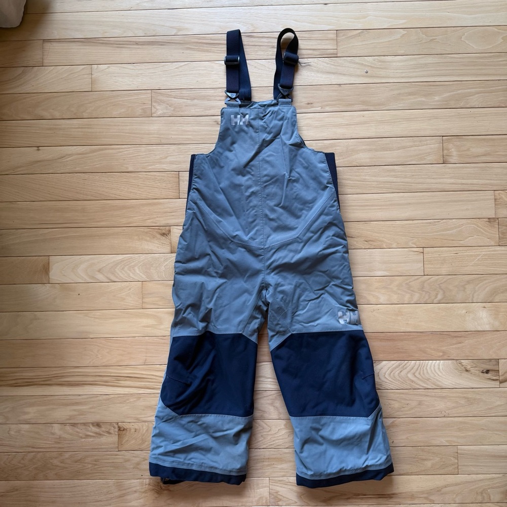 Helly Hansen Kids Snow Bibs in Gray and Navy